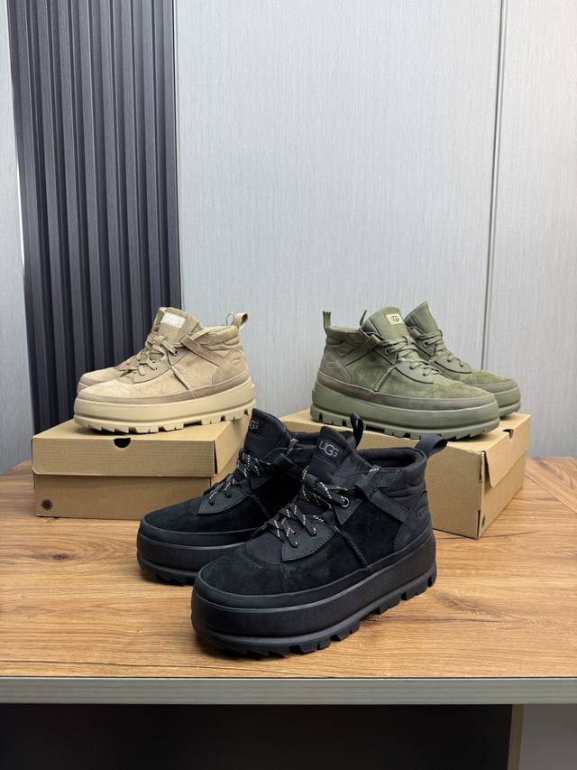 工厂价Ugg 冬季爆款保暖靴纯手工缝线！简单时尚的设计，磨砂牛皮舒适绒布内里ugg原版大底穿着柔软舒适，保暖性好，脚感极佳39-44正码