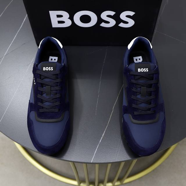 出厂价： Boss 潮流新款上市 官网同款 专柜品质 原版针织工艺 舒适透气内里 做工精细 进口原版用料 原版楦型 上脚舒适 橡胶组合耐磨轻便大底码:38-44