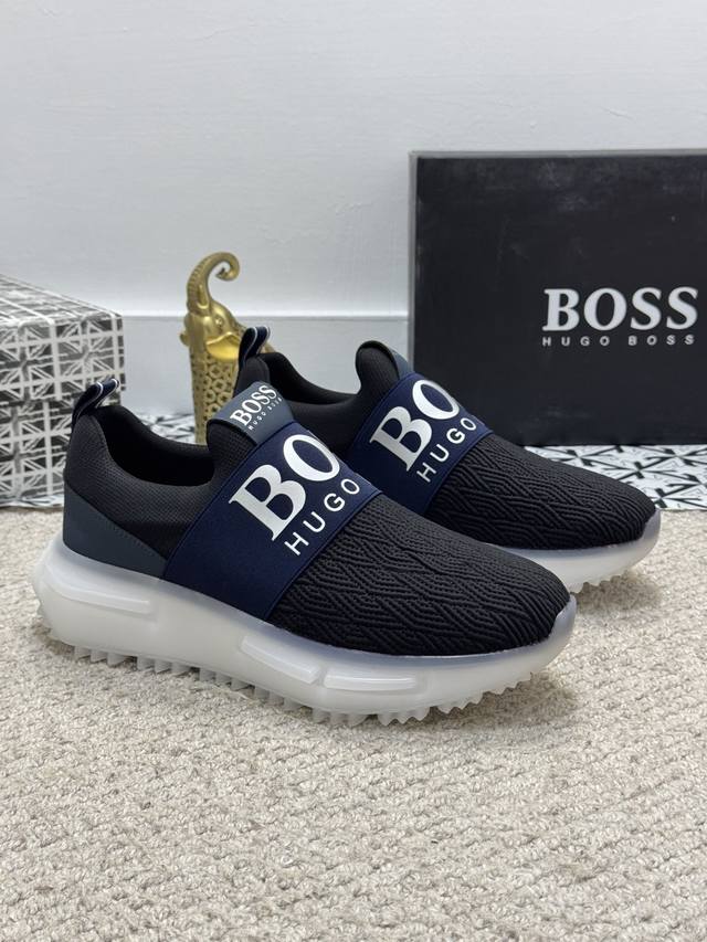 出厂价 实价 原单品质-Boos运动鞋 官网最新款休闲时尚男鞋爆款版型简洁大气 潮男专属.独有的官网新最品牌元素版原装饰，进口牛皮搭经典面料，配饰尚时又大方，网