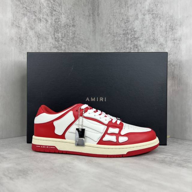 新款上架 灭世版本 直接冲正 Amiri 23Ss Skel-Top骨头鞋 原装模具 楦头 高端订单 专供国外 非市场通货版本 新配色陆续上架 尺码：35-45