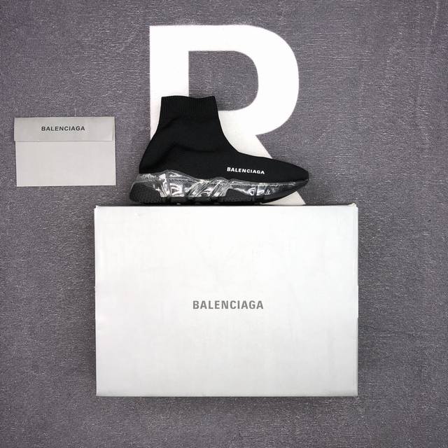 新款上架 Balencia** 巴黎*家最新款speed 多重压模组合大底 巴黎世家顶级情侣袜子鞋 原鞋购入开发 市面顶级版本 品质升级 各个细节包括包装都对比