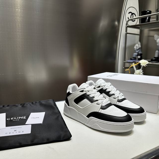 批发价 女鞋 女装 女装 高版本 情侣款 Celine*赛琳～批发价 P23ss new arrival CT-07春夏新款低帮情侣运动休闲小白鞋可以闭眼入那种