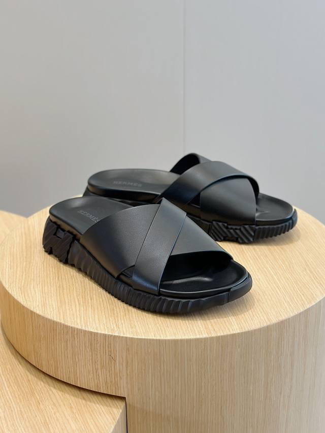 出厂价 实价 HERMèS 爱玛仕 男士凉鞋拖鞋-原版复刻购入原版一比一打造，大底私模，每个颜色对应的大底颜色跟原版一样的。懂货的来超轻鞋底采用对比色设计，脚感