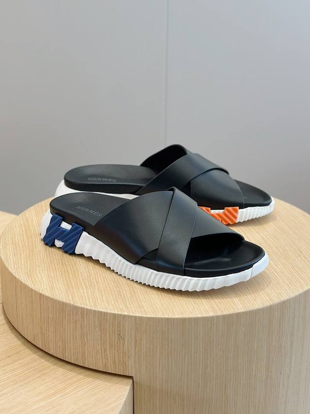 出厂价 实价 HERMèS 爱玛仕 男士凉鞋拖鞋-原版复刻购入原版一比一打造，大底私模，每个颜色对应的大底颜色跟原版一样的。懂货的来超轻鞋底采用对比色设计，脚感