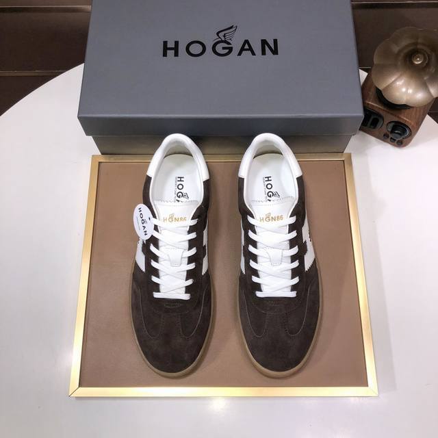 工厂 HOGAN 霍根 最新高版本男鞋，欢迎1:1对比，香港专柜休闲鞋，专柜品质，支持验货，优质做工，鞋面采用意大利进口胎牛皮拼接，进口毛巾内里，原版时尚运动大