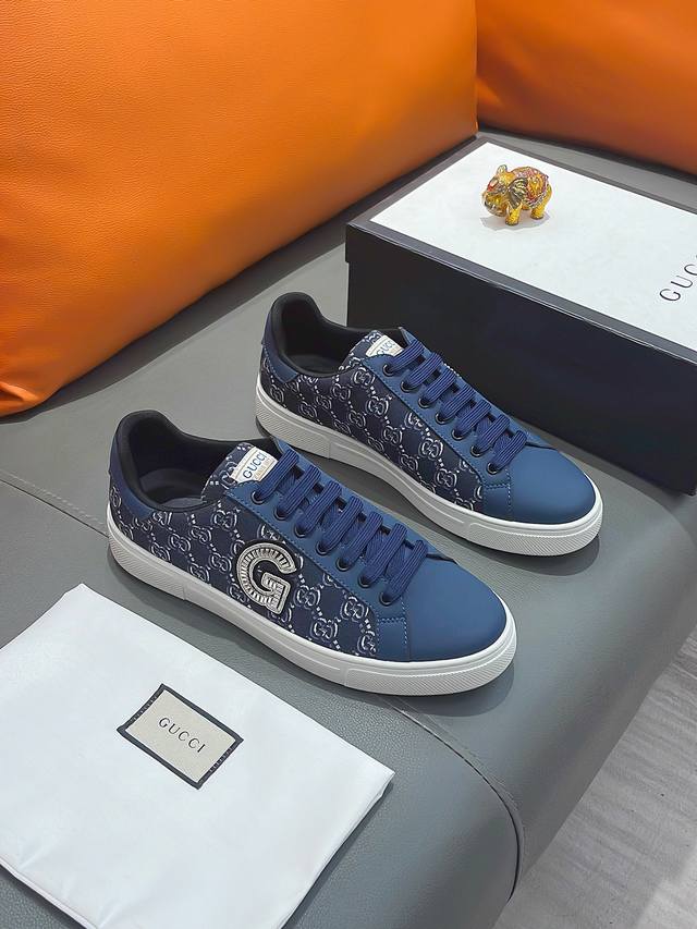 商品名称：GUCCI 古驰 正规码数: 38-44 休闲鞋 商品材料：精选 牛皮鞋面，柔软羊皮内里；原厂大底。