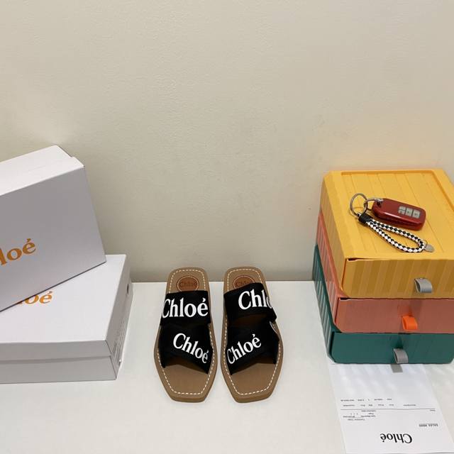 出厂价： Chloe 克洛伊专柜 夏季新款 最高限定顶级状态 十色发售 购入欧洲原版开发 克洛伊交叉粗跟拖鞋 原版开模 代购版本 定制交叉编织面料 人工固特异手