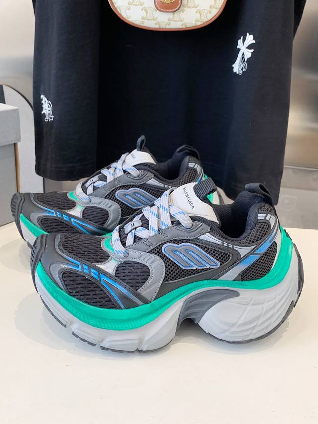 出厂价 顶级版本Balenciaga巴黎世家10xl系列 情侣款老爹鞋 白蓝。原版购入开发 做货 Balenciaga 整体鞋型汲取了Balenciaga Tr