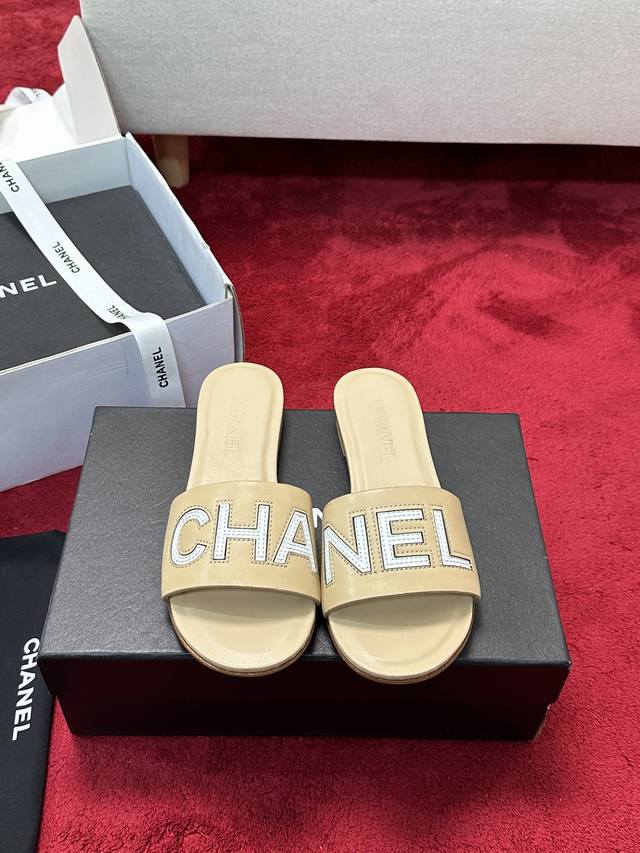 厂价 CHANE*｜小香24P新品针织双C平底拖鞋夏天一定要入的凉拖系列鞋面采用原版定制材质内里垫脚是丝绸羊皮意大利进口牛皮大底码数：35-39 40 41定制