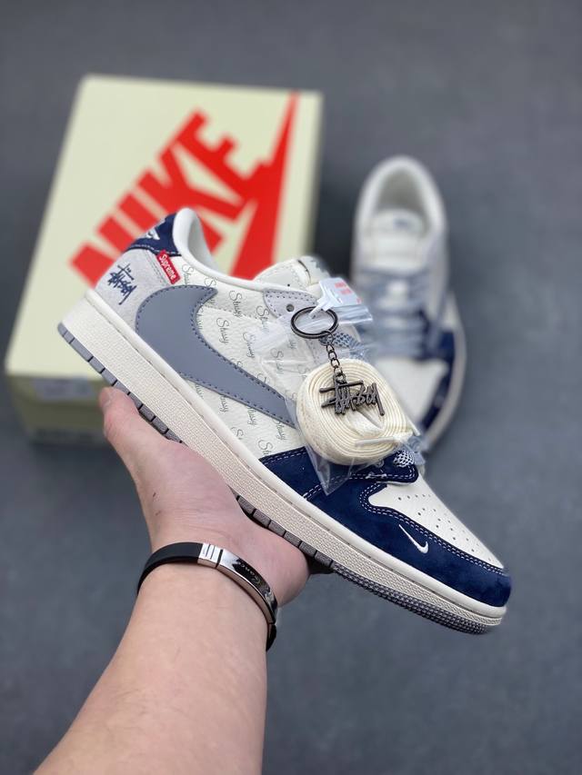 海外爆款限量发售！公司级 travis scott x fragment design x jordan air jordan 1 low og sp 多方联名