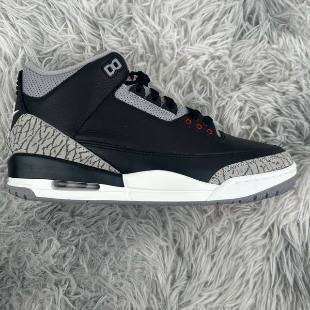 Air Jordan AJ3 Retro 奥利奥黑水泥 原楦原纸板开发 确保原汁原味 原厂皮料质感色泽绝无偏差 完美中底拉帮 原厂中底钢印 原档案大底 如假白送