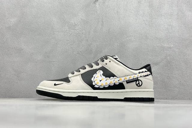 現貨 终端放店XC版 Nk SB Dunk Low 闪电联名 雏菊白勾 周年高端定制 低帮休闲板鞋#定制鞋盒 大厂纯原品质出货 超高清洁度 皮料切割干净无任何毛