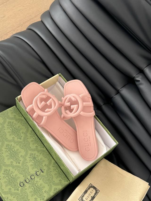 Gucci 2024最新款果冻拖鞋高版本TPU材料 跑量价size: 35-41