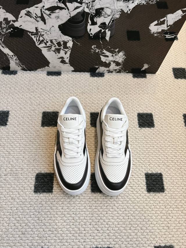Celin* 赛琳 25ss春夏季新款板鞋厚底鞋饼干鞋小白鞋 新色来袭 超级好走 增高7CM 妥妥好走不累 原版打造 所有材质完全对版 标志性 Triomphe