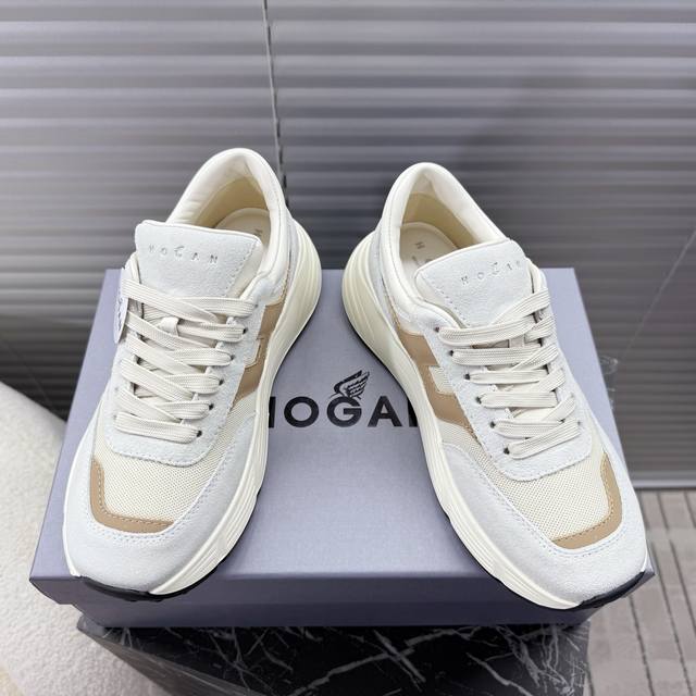 男款10 Hogan H669 复古运动系列；情侣款老爹鞋，跑鞋，网球鞋，运动鞋 运动，时尚，轻便，透气，当季官宣推荐款，网红播主也在穿它，小红书种草款老爹鞋拼