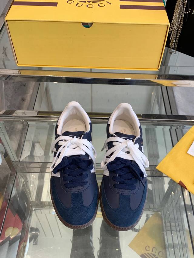 顶级版本 adidas x Gucci 25ss最新 联名 Gazelle运动鞋 情侣休闲板鞋 新色来袭原版购入开发 做货 阿迪达斯x古驰世纪联名爆款 融汇两个