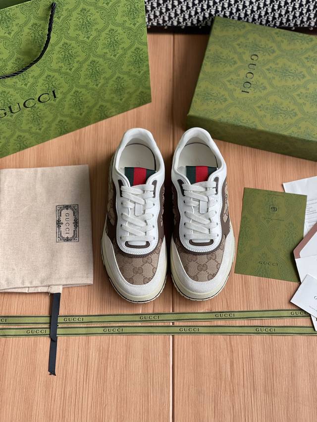 Gucci Re-Wed系列运动鞋整双鞋子采购Zp开发打造，全部定制材料，独家开模大底，细节全部对版出货，连包装也做到跟正品一样。码数:男39-44