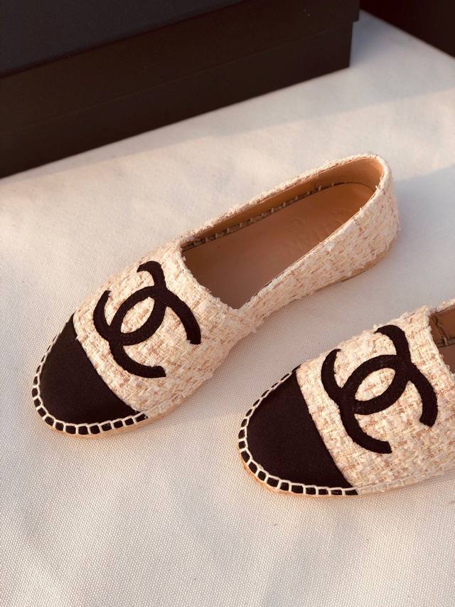 顶级版本 Chanel 春款渔夫鞋 原版去定制材质 正品工艺 手工折边后缝合 纯手工串线 原版注胶半透明牛筋原色麻底size：35 41 34-42可定做