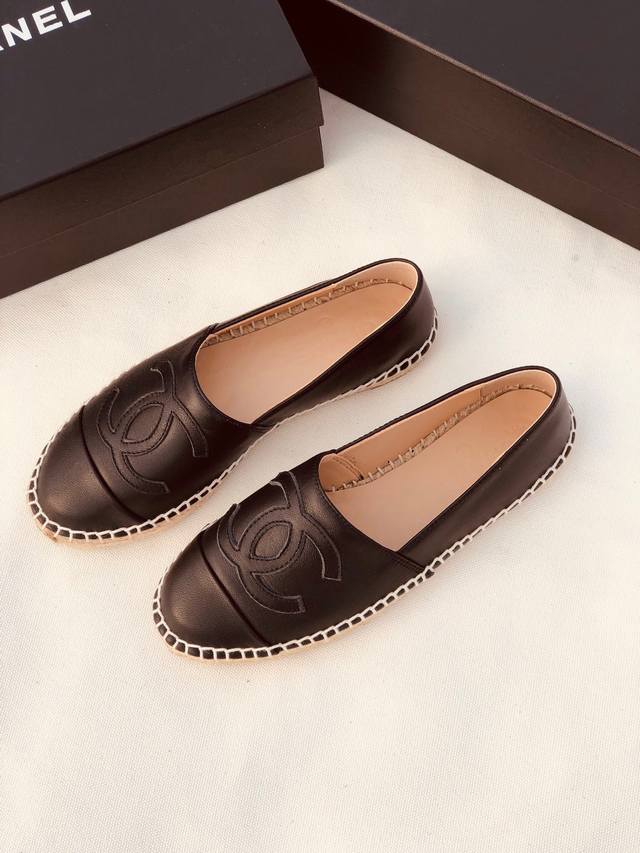 顶级版本 Chanel 春款渔夫鞋 原版去定制材质 正品工艺 手工折边后缝合 纯手工串线 原版注胶半透明牛筋原色麻底size：35 41 34-42可定做