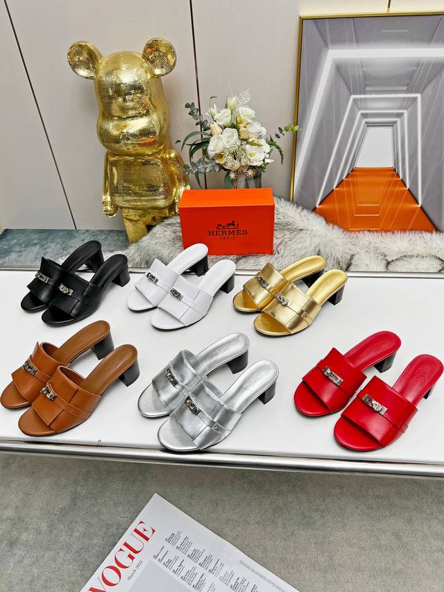 原版原标橡胶底P： 真皮大底：170Hermes爱马仕 size:35-44跟高：5CM专柜新款一片拖，1：1复刻 Hermes春夏 爱马仕新款官网同步轻盈夏日