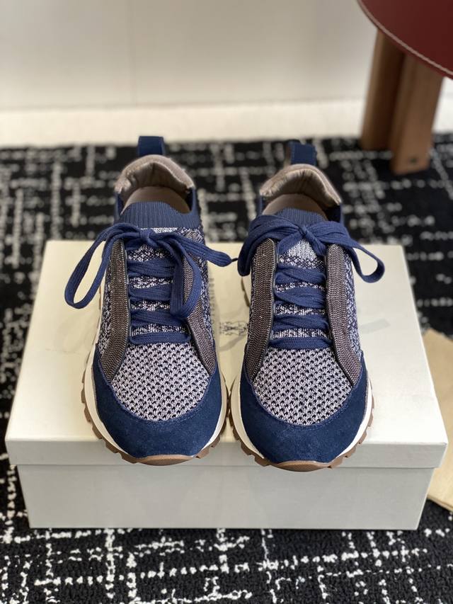 代购级 Brunello Cucinelli 25ss最新 Bc 系带 休闲鞋 阿甘鞋鞋面进口麂皮 进口牛皮 内里进口羊毛 羊皮里 0.5mm圆形冲孔设计 透气