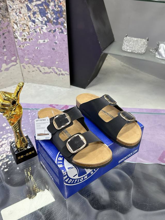 工厂价： Birkenstock London 勃肯 升级全软木颗粒脚床 轻松拿捏松弛感的秘籍 勃肯鞋舒适自在四季可穿风格百搭高级中性风“丑萌丑萌”博肯全鞋 皮