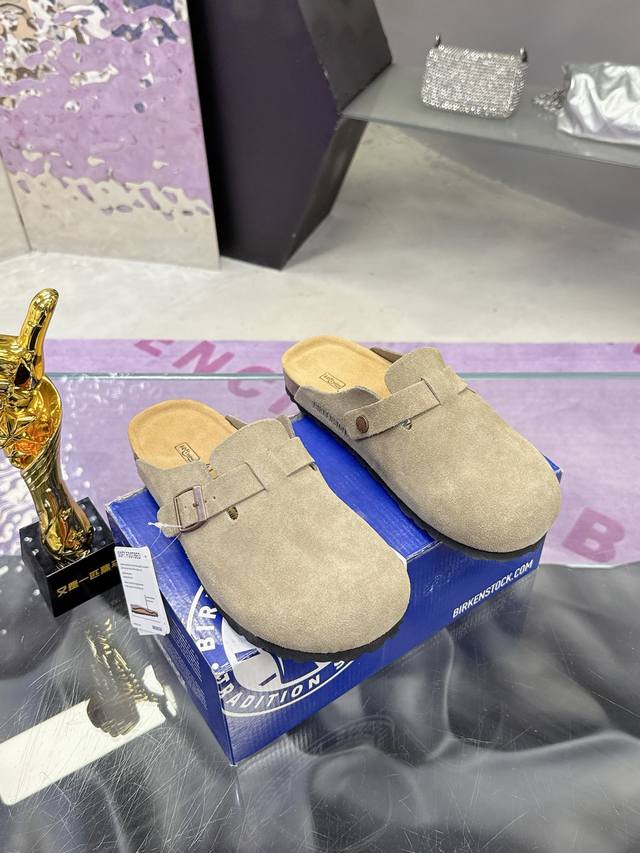 工厂价： Birkenstock London 勃肯 升级全软木颗粒脚床 轻松拿捏松弛感的秘籍 勃肯鞋舒适自在四季可穿风格百搭高级中性风“丑萌丑萌”博肯全鞋 皮