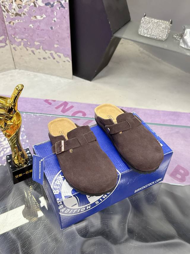 工厂价： Birkenstock London 勃肯 升级全软木颗粒脚床 轻松拿捏松弛感的秘籍 勃肯鞋舒适自在四季可穿风格百搭高级中性风“丑萌丑萌”博肯全鞋 皮