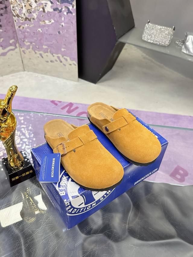 工厂价： Birkenstock London 勃肯 升级全软木颗粒脚床 轻松拿捏松弛感的秘籍 勃肯鞋舒适自在四季可穿风格百搭高级中性风“丑萌丑萌”博肯全鞋 皮