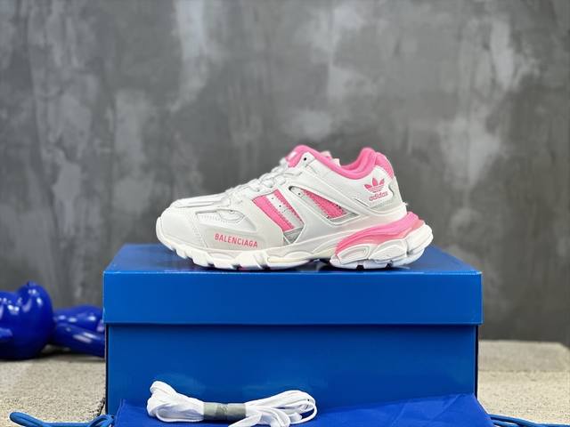 現貨 巴黎世家 三代户外概念鞋 Balenciaga X adidas Sneaker Tess s.Gomma MAILLE WHITE ORANGE 纯原版