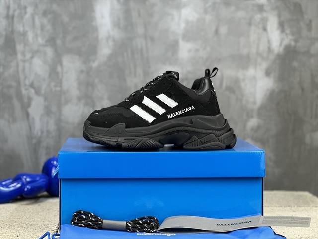 現貨 尺码：35-45 顶级版本 全新升级，正确包装Adidas x Balenciaga Triple S阿迪达斯巴黎世家 强强联名 独家首发#正确联名盒子