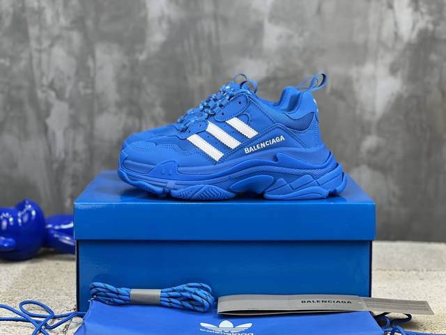 顶级版本 尺码：35-45 莞产纯原顶级版本 全新升级，正确包装Adidas x Balenciaga Triple S阿迪达斯巴黎世家 强强联名 独家首发#正