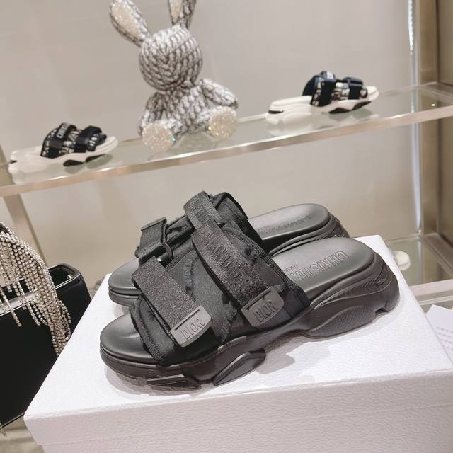 出厂 DIO* 爆火凉拖 市面顶级品质 鞋面魔术贴可调节松紧 原版进口科技面料 休闲百搭轻盈鞋面:原版进口科技面料大底:原版开模pu发泡组合底内里:进口网眼织物