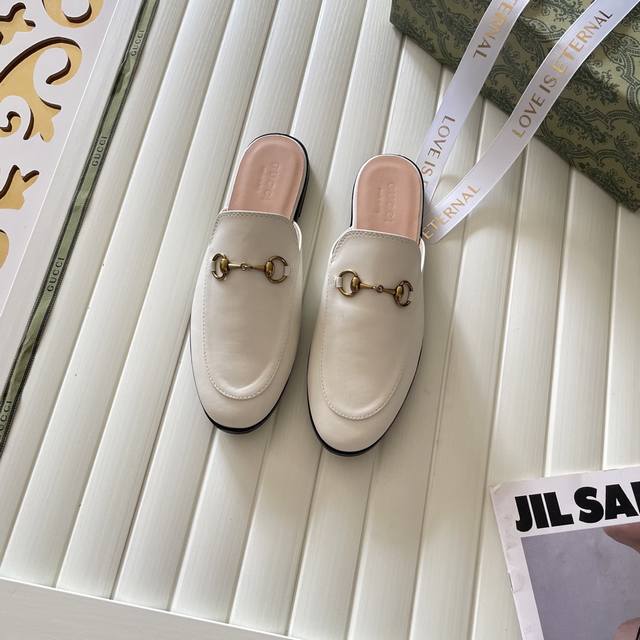 橙子出厂价 GUCCI 古驰春夏新款 经典马衔扣包头半拖 穆勒鞋 平底鞋码数：35-43