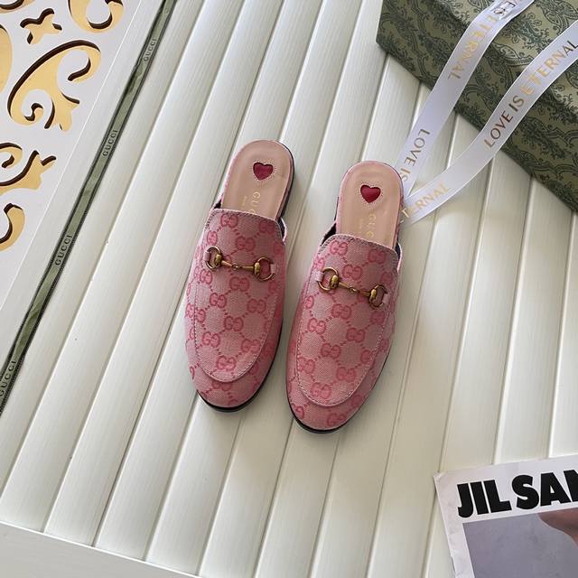 橙子出厂价 GUCCI 古驰春夏新款 经典马衔扣包头半拖 穆勒鞋 平底鞋码数：35-43