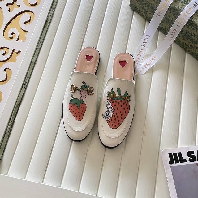 橙子出厂价 GUCCI 古驰春夏新款 经典马衔扣包头半拖 穆勒鞋 平底鞋码数：35-43