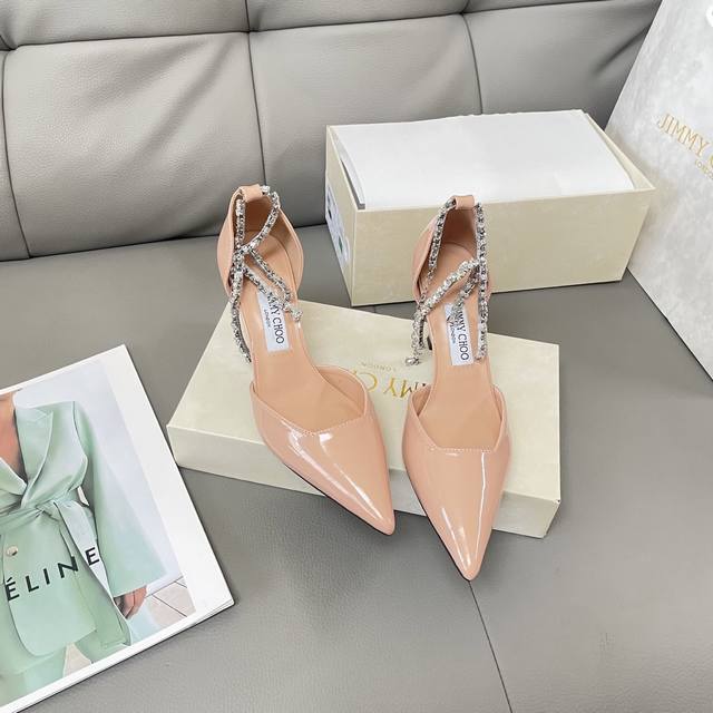 出厂： JIMMY CHoo 2025顶级专柜 新款限定官网上新 独家首发 Jc 25SS-早春尖头水钻高跟凉鞋 Jc凉鞋 JC高跟 Jc美鞋 JIMMY CH