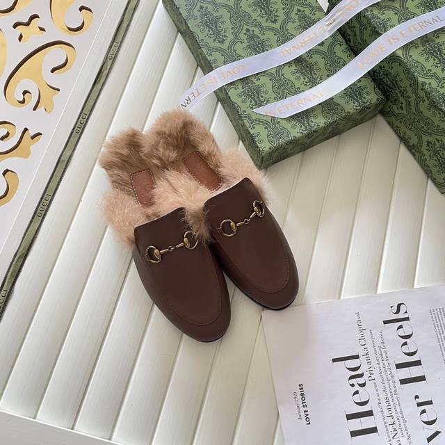 出厂： GUCCI 古驰2025顶级专柜 新款限定官网上新 独家首发 GUCCI 古驰 25SS 经典全系半拖 单鞋 一脚蹬 毛半拖 Gucci半拖 Gucci