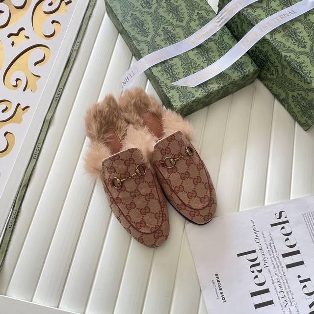 出厂： GUCCI 古驰2025顶级专柜 新款限定官网上新 独家首发 GUCCI 古驰 25SS 经典全系半拖 单鞋 一脚蹬 毛半拖 Gucci半拖 Gucci