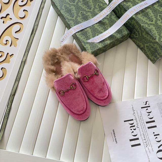 出厂： GUCCI 古驰2025顶级专柜 新款限定官网上新 独家首发 GUCCI 古驰 25SS 经典全系半拖 单鞋 一脚蹬 毛半拖 Gucci半拖 Gucci