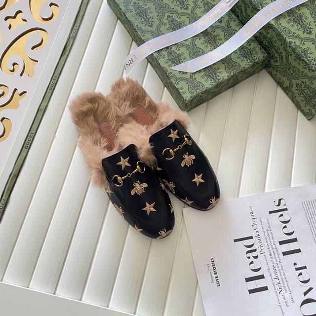 出厂： GUCCI 古驰2025顶级专柜 新款限定官网上新 独家首发 GUCCI 古驰 25SS 经典全系半拖 单鞋 一脚蹬 毛半拖 Gucci半拖 Gucci