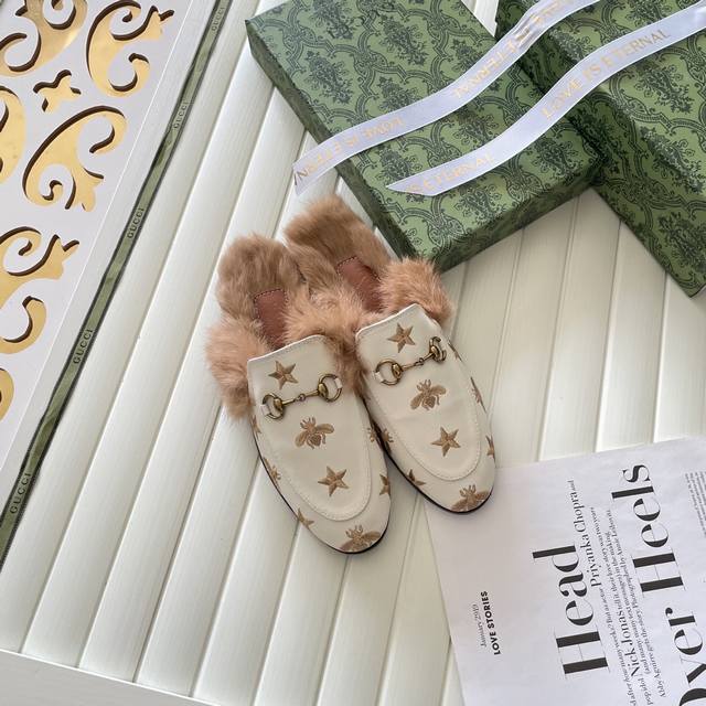 出厂： GUCCI 古驰2025顶级专柜 新款限定官网上新 独家首发 GUCCI 古驰 25SS 经典全系半拖 单鞋 一脚蹬 毛半拖 Gucci半拖 Gucci