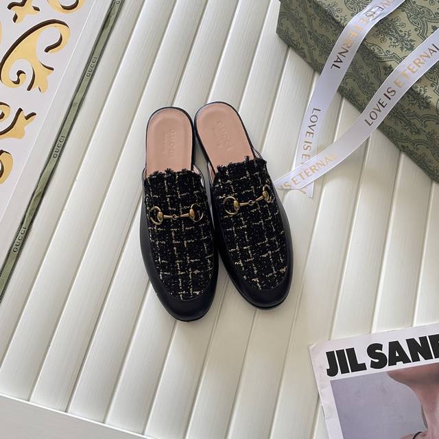 出厂： GUCCI 古驰2025顶级专柜 新款限定官网上新 独家首发 GUCCI 古驰 25SS 经典全系半拖 单鞋 一脚蹬 毛半拖 Gucci半拖 Gucci