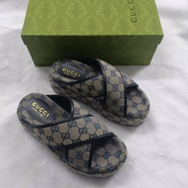 上新啦 古奇厚底新款拖鞋35-45码